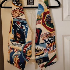 Colorful Travel-Themed Women's Vest